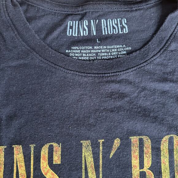 Guns n Roses Sweet Child of Mine Womens Size Large Short Boxy Fit Black T Shirt - Picture 3 of 3